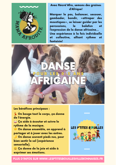 Affiche de l'atelier de danse africaine